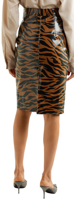 Kwaidan Editions Tiger-print PU pencil skirt