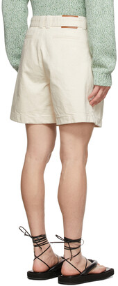 Recto Beige Belted Shorts
