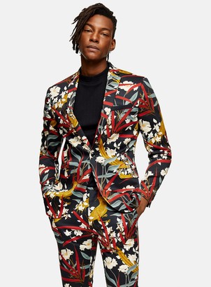 topman floral blazer