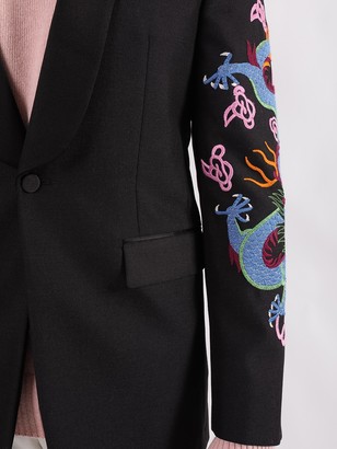 Gucci Dragon Embroidered Wool And Mohair Tuxedo Jacket - ShopStyle Sport  Coats & Blazers
