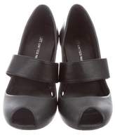 Thumbnail for your product : United Nude Leather Peep-Toe Wedges