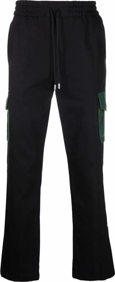 Just Don Floral-Print Cargo Track Trousers