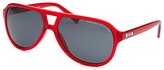 Thumbnail for your product : Armani Exchange Men's Rectangle Transparent Red Sunglasses