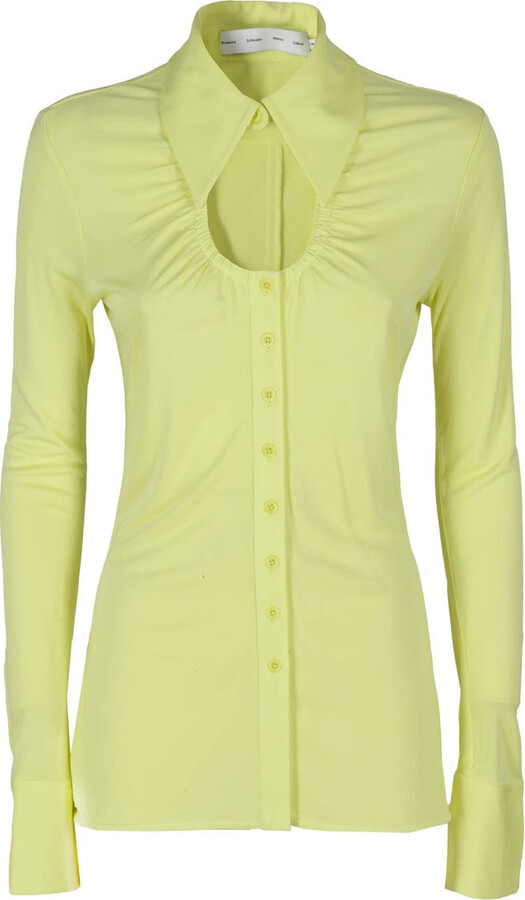 Proenza Schouler X White Label Lime Viscose Shirt