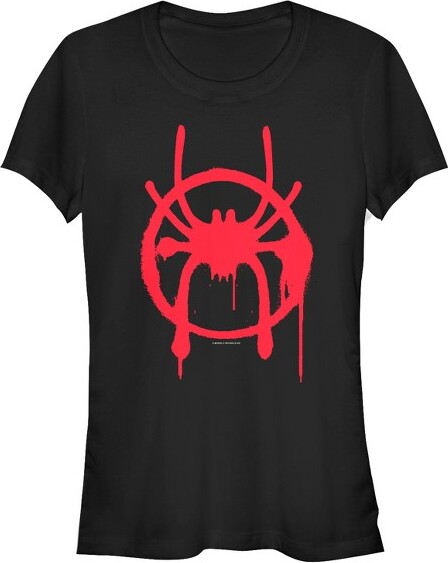Marvel JuniorsWomensMarvelSpider-Man:IntotheSpider-VerseSymbolT-Shirt-Black-XLarge