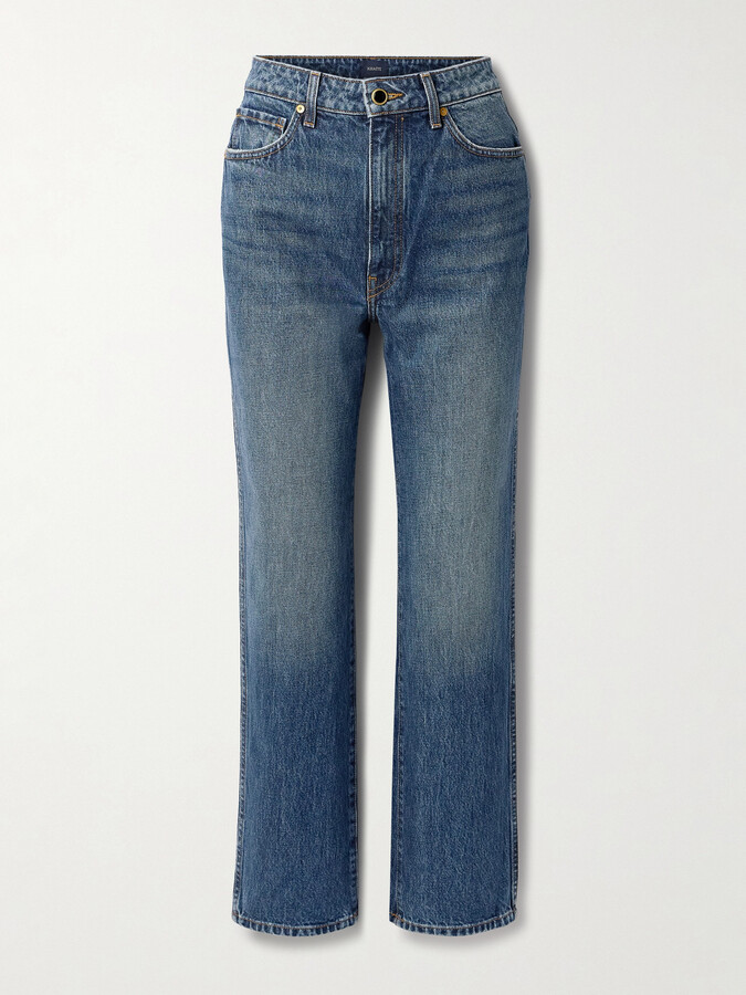 KHAITE Abigail High-rise Straight-leg Jeans - Blue