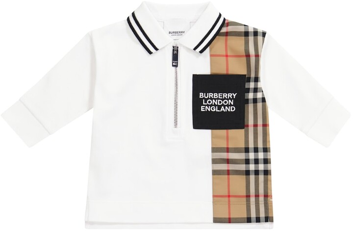 Burberry Children Baby Vintage Check cotton polo shirt