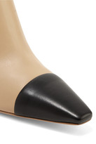 Thumbnail for your product : Gianvito Rossi 70 Two-tone Leather Ankle Boots - Beige