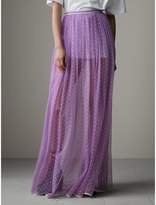 Thumbnail for your product : Burberry Floor-length Flocked Cotton Tulle Skirt