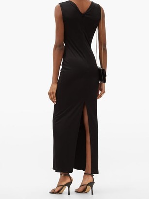 Versace Cowl-neck Jersey Dress - Black