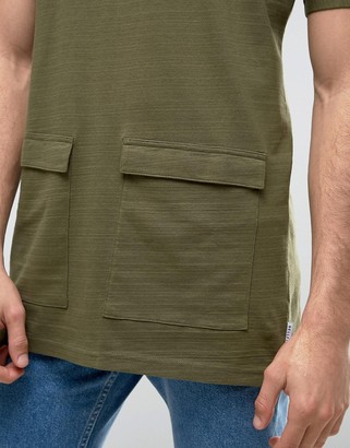 Bellfield Longline T-Shirt With Pockets