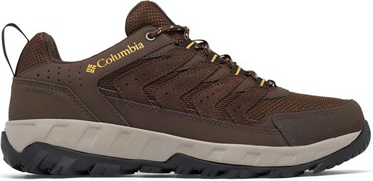 Men's Columbia Strata Trail Low Hiking Shoes 10 Regular Cordovan/Yellow