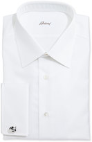 Thumbnail for your product : Brioni White-On-White Stripe Dress Shirt, White