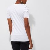 Thumbnail for your product : River Island Womens White 'Undercover' print boyfriend T-shirt