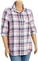 Thumbnail for your product : Old Navy Women's Plus Plaid Flannel Button-Front Shirts