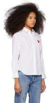 Thumbnail for your product : Comme des Garcons Play White & Red Heart Patch Shirt