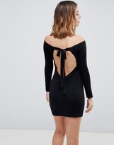 Thumbnail for your product : ASOS PETITE Mini Bodycon Dress with Bow Back