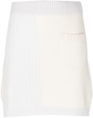 Barrie cable knit A-line skirt