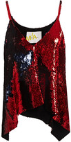 Thumbnail for your product : Marques Almeida Asymmetric Sequined Stretch-crepe Camisole