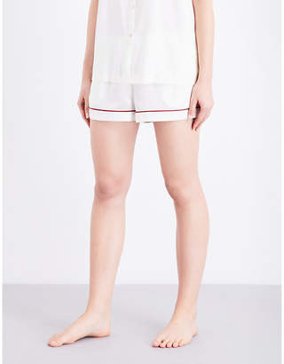 Asceno Rio Edged silk-satin pyjama shorts