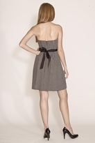 Thumbnail for your product : Corey Lynn Calter Haley Houndstooth Strapless Dress in Black/Brown