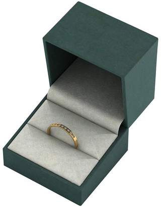 Love DIAMOND Personalised 9ct Gold 5 Point Diamond 2.5mm Wedding Band