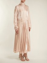 Thumbnail for your product : Prada Draped Charmeuse Dress - Pink