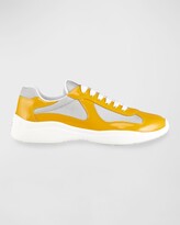 Thumbnail for your product : Prada Men's America's Cup Patent Leather Patchwork Sneakers