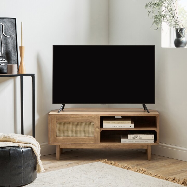 Dunelm Indi Corner TV Unit Wood (Brown) ShopStyle