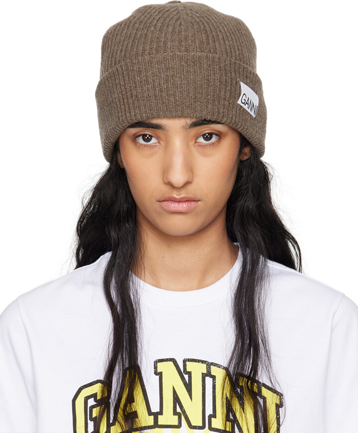 帽子 GANNI Light Structured Rib Knit Beanie GANNI ガニー ニット帽 Light Structured Rib Knit Beanie A5118