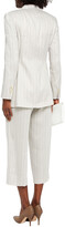 Thumbnail for your product : Theory Double-breasted Pinstriped Linen-blend Blazer