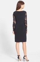 Thumbnail for your product : Ivanka Trump Lace Sleeve Jersey Sheath Dress
