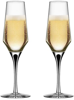 Orrefors Metropol Champagne Flutes (Set Of 2) Clear