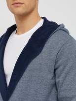 Thumbnail for your product : Hamilton And Hare - Hooded Striped-cotton Robe - Mens - Navy