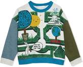 Thumbnail for your product : Burberry Kids TEEN Hedge Maze Print Cotton Sweatshirt