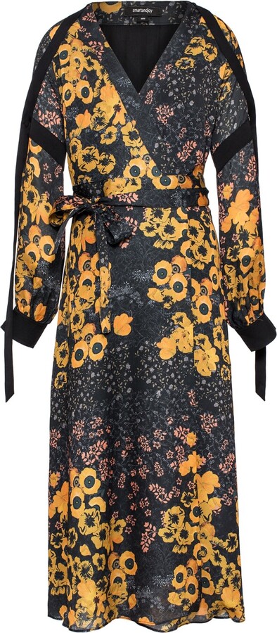 Smart and Joy Flower Print Wrap Dress