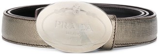 Prada logo buckle belt