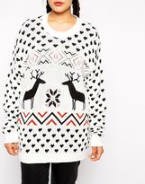 Thumbnail for your product : Club L Plus Size Fair Isle Holidays Sweater