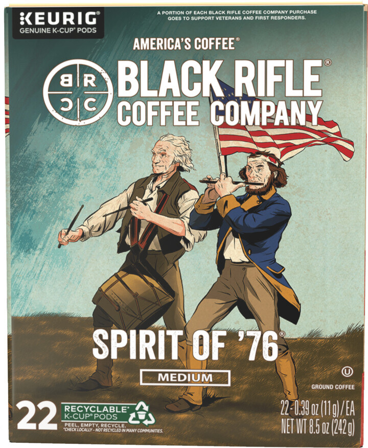 Black Rifle Coffee Company Spirit of '76 Keurig K-Cup Pods, Medium Roast, 22 Ct