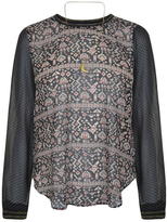 Thumbnail for your product : Maison Scotch Contrasting Print Blouse