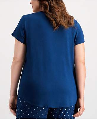 Alfani Plus Size V-Neckline Pajama Top, Created for Macy's
