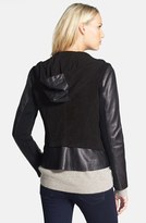 Thumbnail for your product : Nicole Miller Leather & Suede Hooded Jacket