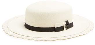 Maison Michel Rod Straw Hat - Womens - White