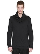 Thumbnail for your product : Ann Demeulemeester Hooded Double Cotton T-Shirt