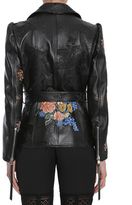 Thumbnail for your product : Alexander McQueen Embroidered Zipped Biker Jacket
