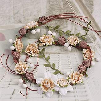 Osye Handmade Bridal Flower Wreath Crown Wedding Hair Pins Garland Headbands