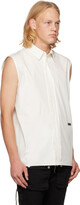 Thumbnail for your product : C2H4 White Raw Edge Sleeveless Shirt