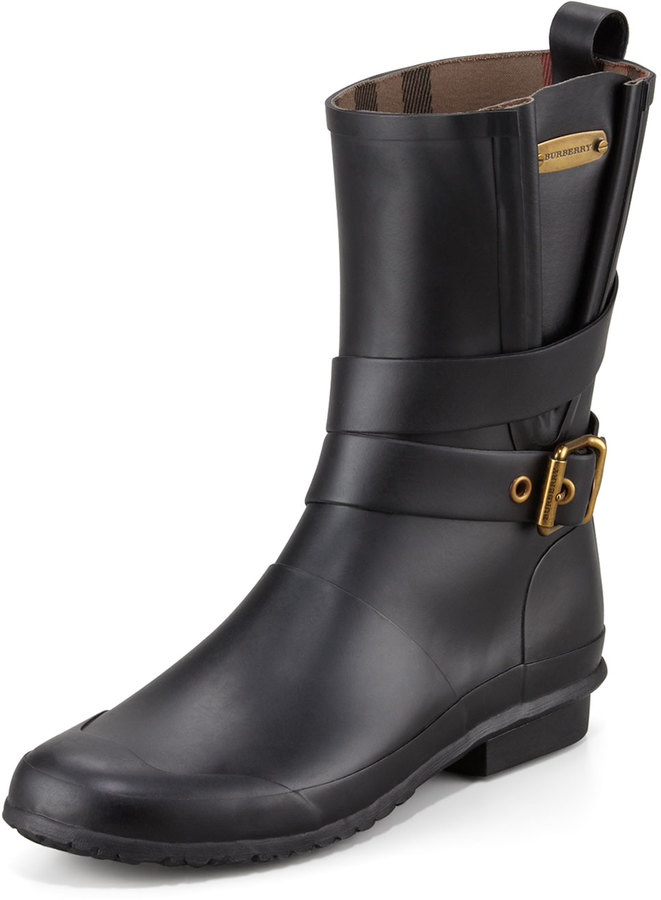 Burberry Motorcycle Rain Boot ShopStyle