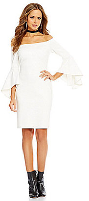 Gianni Bini Tammy Off-the-Shoulder Bell Sleeve Dress