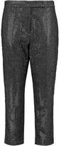 Thumbnail for your product : Brunello Cucinelli Cropped Sequined Wool And Cashmere-Blend Tapered Pants